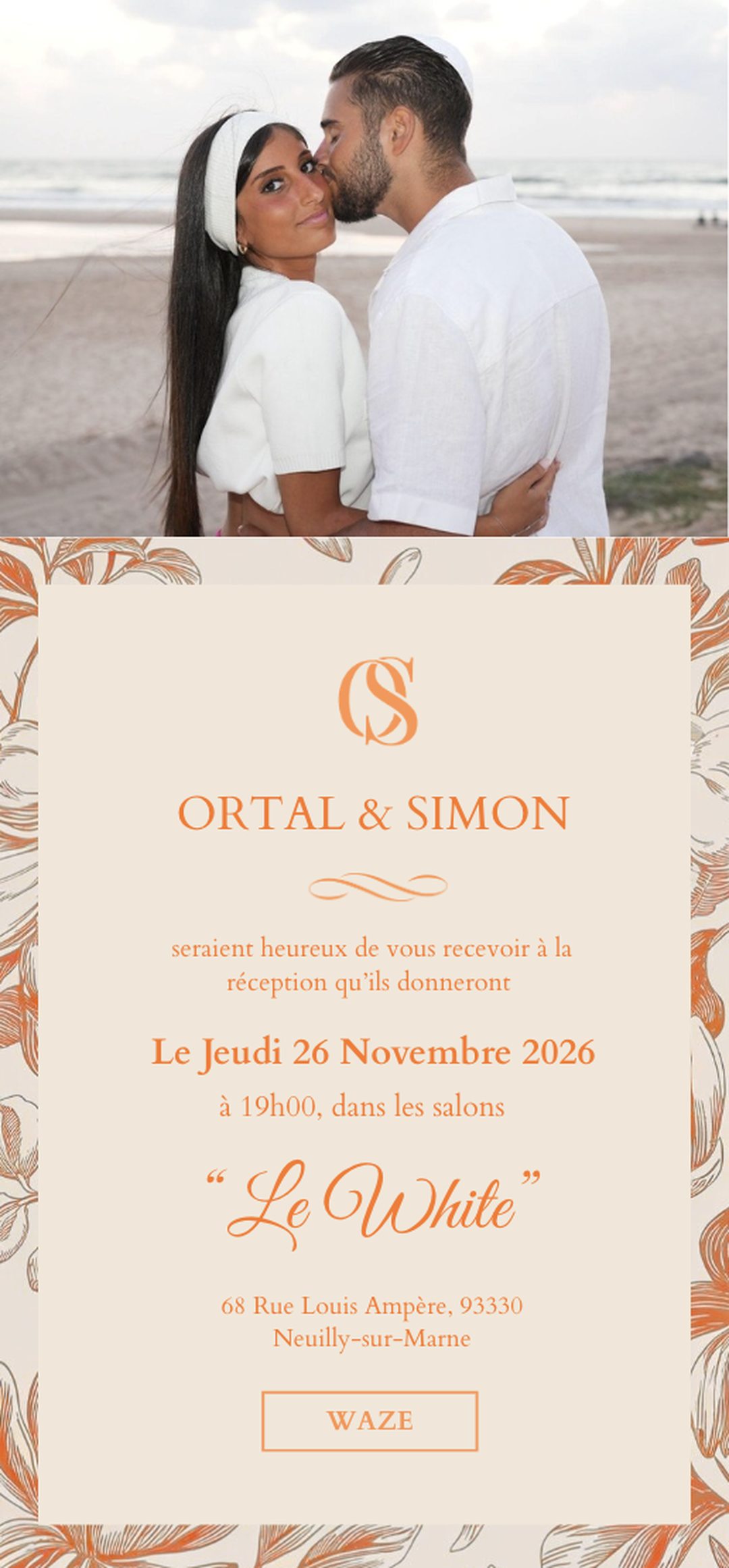 Réception d’Ortal et Simon au White