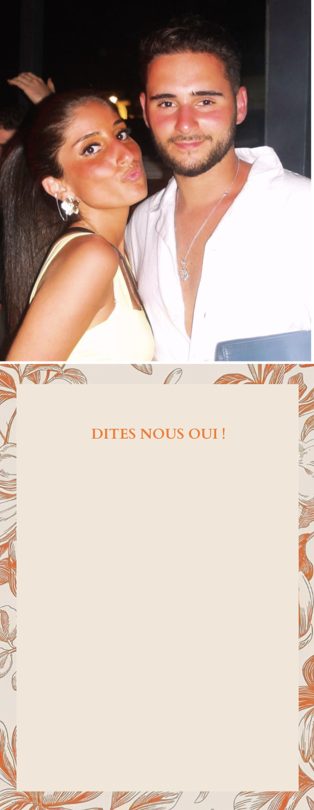 Dites-nous oui — confirmation de présence